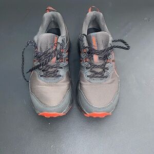 Asics Men's Charcoal and Red Athletic Shoes